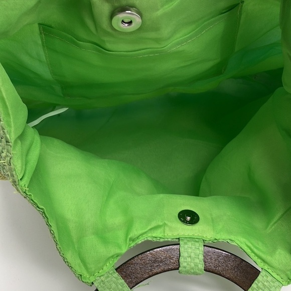 Y2K Paisley bedazzled wood handle bag preowned - Picture 6 of 8